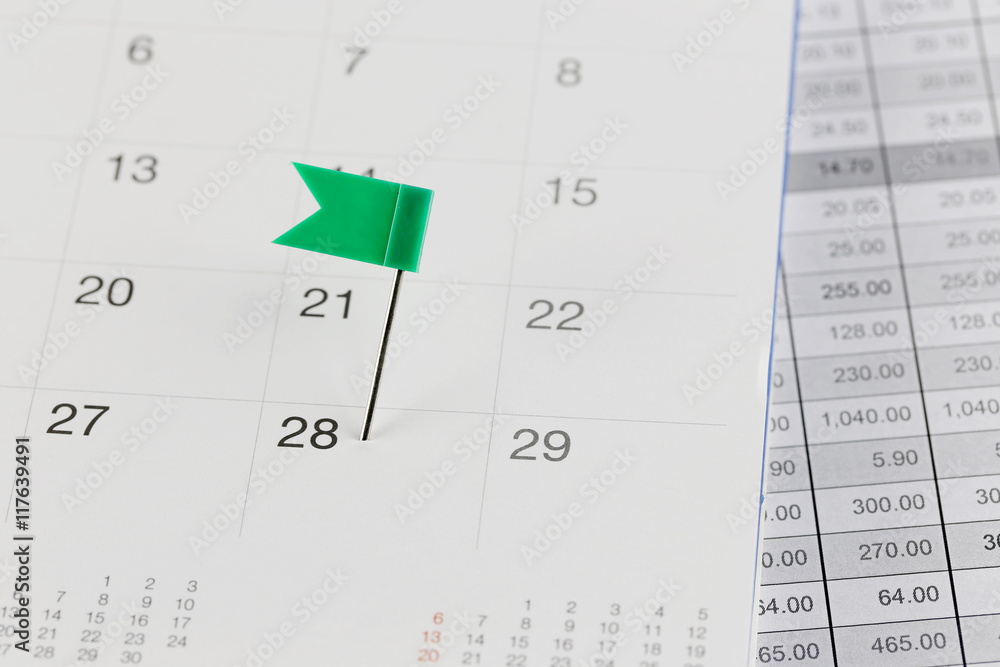 Green Pins to Wildcats on the calendar beside the number of twen