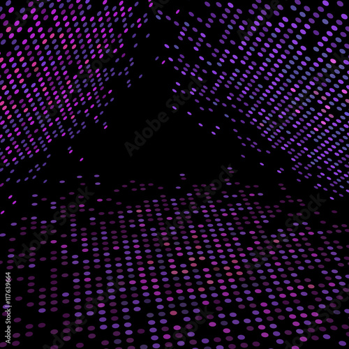 Abstract  lights 3D mosaic vector background with copy space.