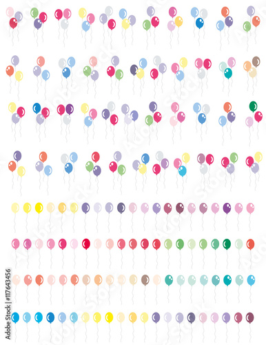 Happy ballons for celebrations such as birthday parties,stationery printing etc,Colorful vector eps 10,Vector clipart.Clipart