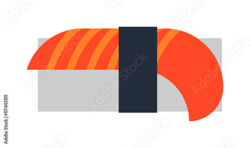 Sushi rolls icons food, japanese seafood sushi rolls. Sushi rolls traditional seaweed fresh raw food. Asia cuisine restaurant delicious. Sushi roll chine or japan selective food vector.