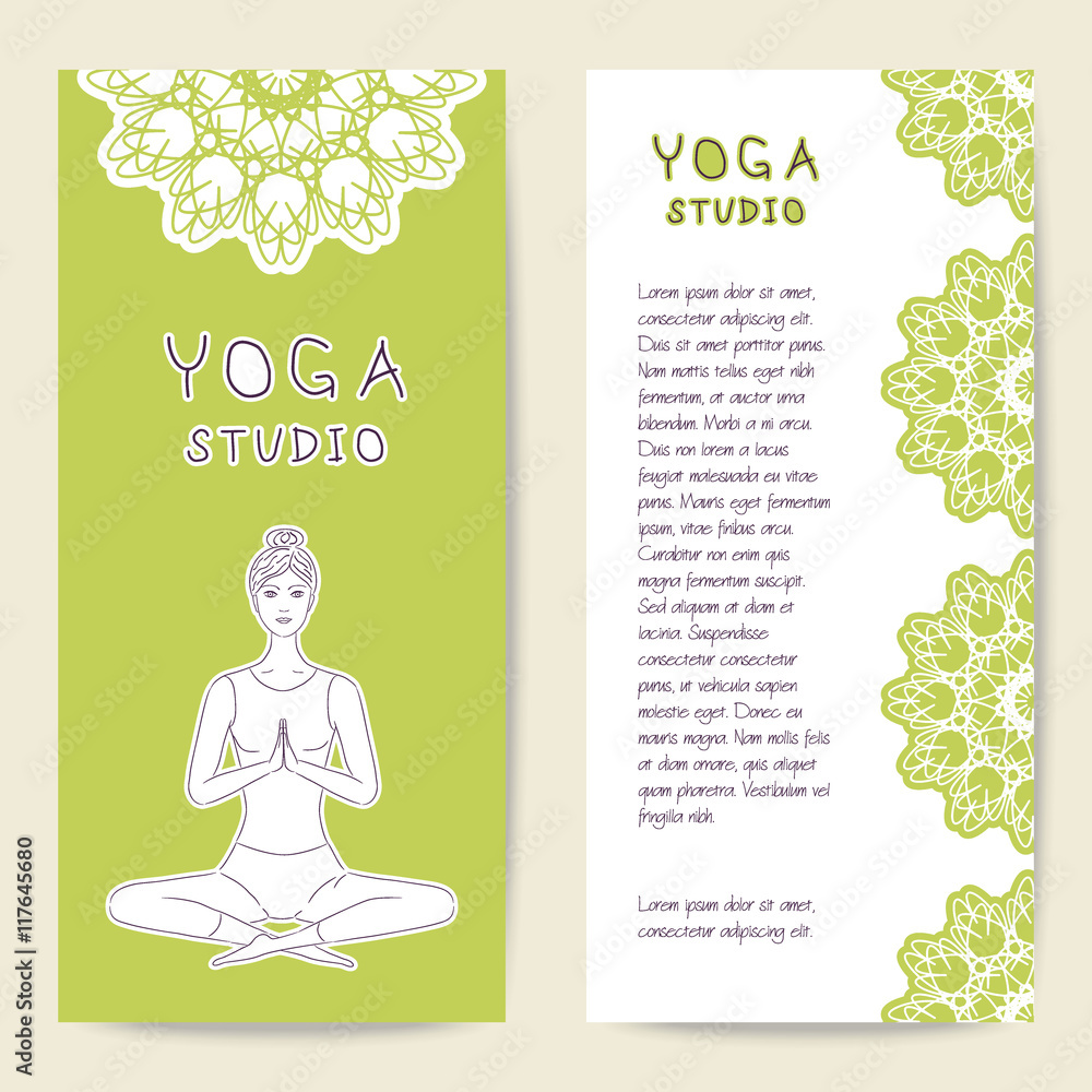 Yoga Class And Studio Template Banner Stock Illustration