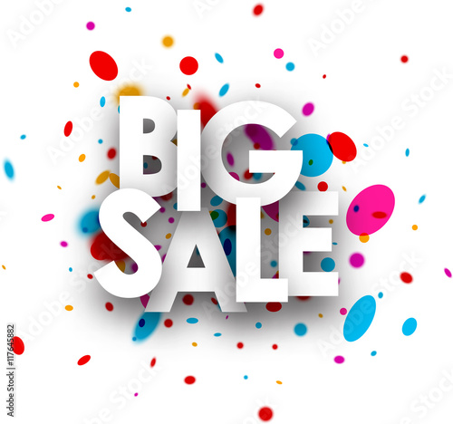 Big sale paper poster.