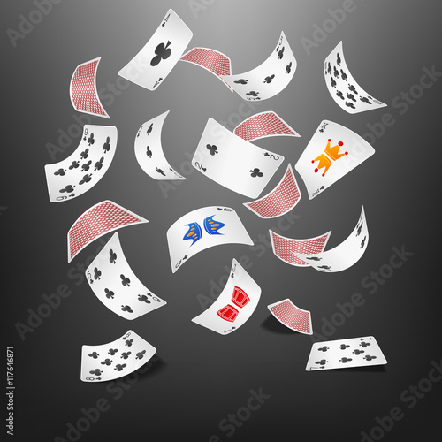 Poker card club scattered