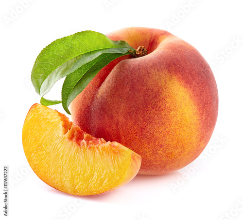 Peach with slice
