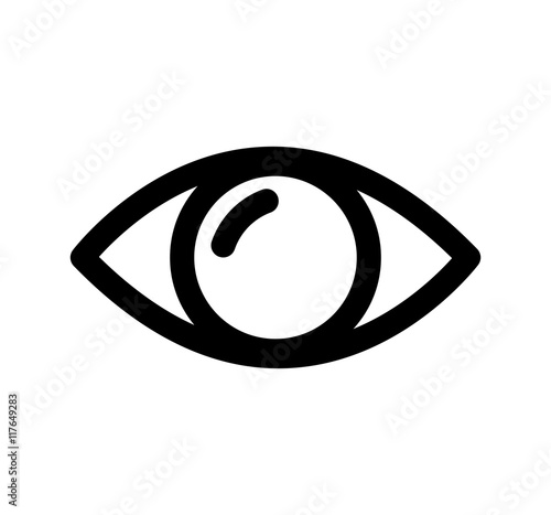 eye look vision optical icon. Isolated and flat illustration. Vector graphic