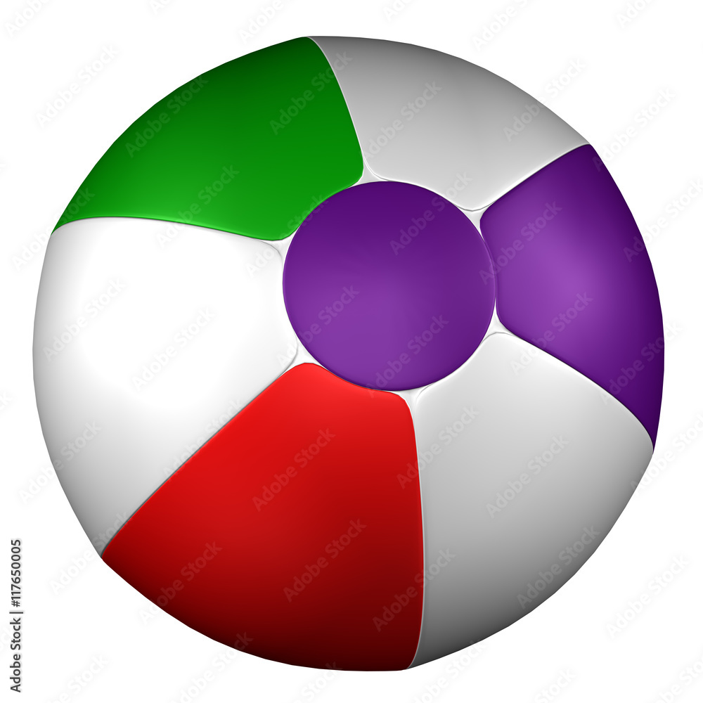 Obraz premium Beach Ball, isolated on white background.