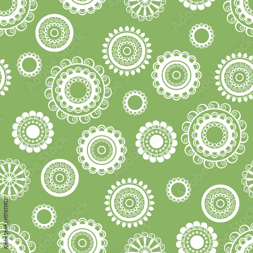 Floral doodle seamless background texture pattern