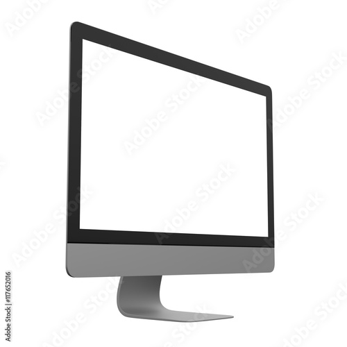  モニター一体型デスクトップパソコンの3Dレンダリング画像