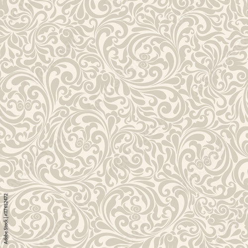 Seamless background of light beige color in the style of Damascus