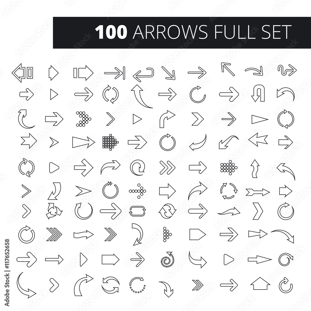 Arrow Icon Full Set. It can be used for WEB, printing, advertising and information about your business or project..
