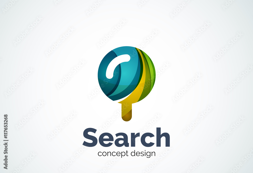Magnifying glass logo template Magnifying glass logo template