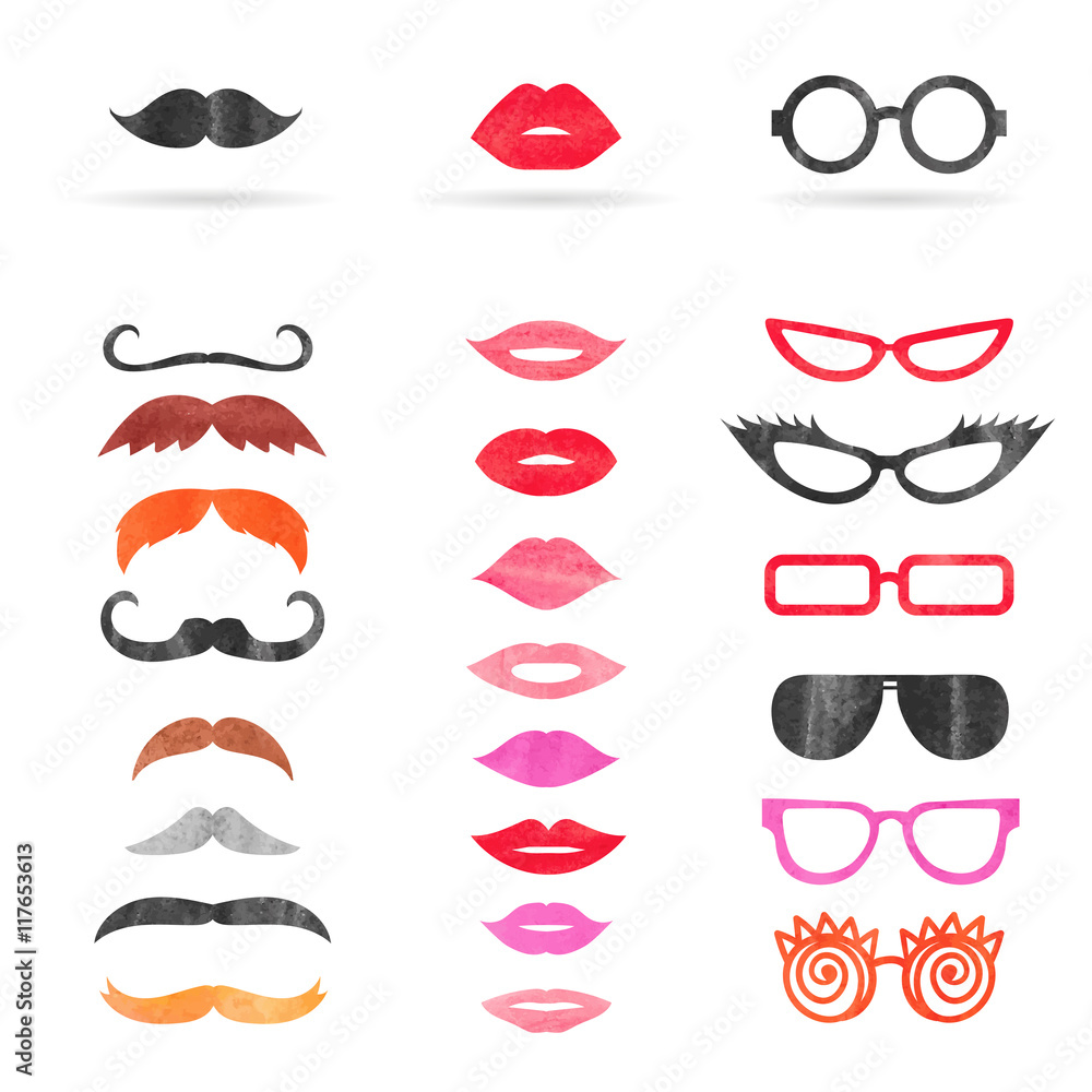 Photo booth props printable lips deals