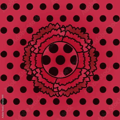 Flamenco flower card. vector illustration