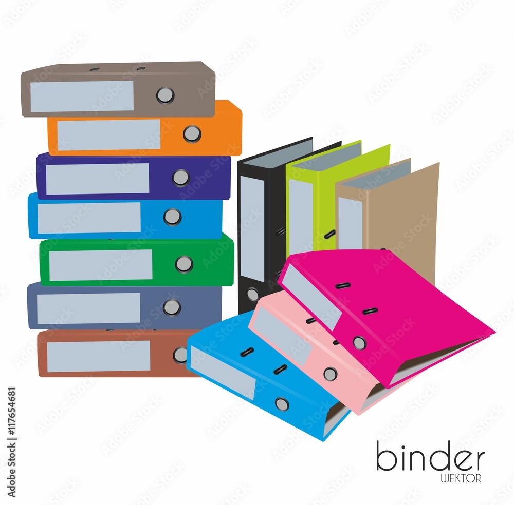 Colorful binders - obrazy, fototapety, plakaty 
