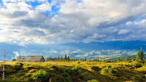 Picturesque Carpathian mountains landscape. Chornogora ridge  Ukraine  Europe.