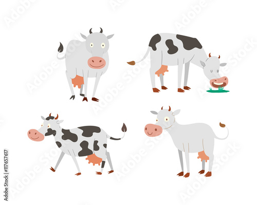 Cartoon cow characters