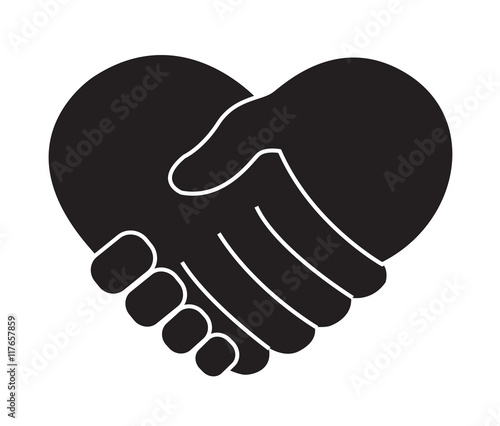 holding hand in heart shape vector