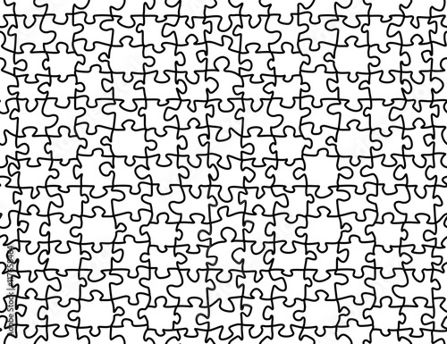 Seamless pattern in the form of black contoured