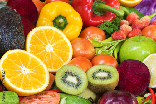 Fototapeta Naklejka Na Ścianę i Meble -  Fresh Fruits and vegetables for healthy