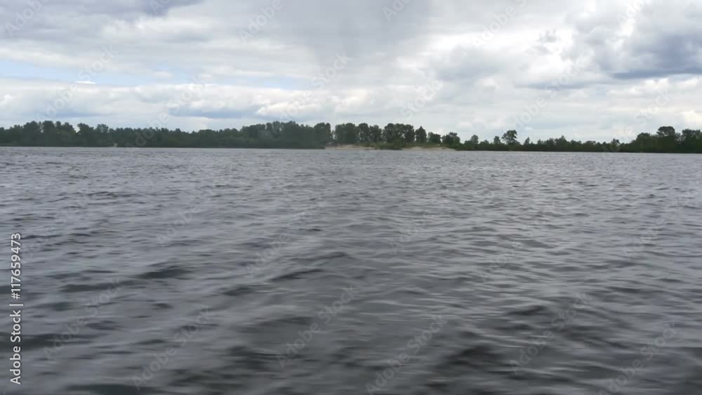 The view from the yacht on the river The view from the yacht on the river