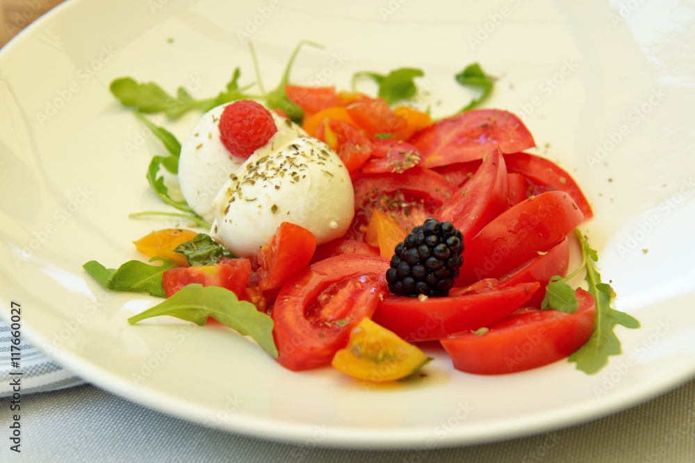 Salad Caprese with mozzarella buffalo Salad Caprese with mozzarella buffalo