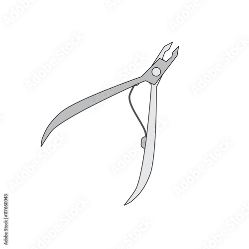 cutters cuticle icon isolated on white background