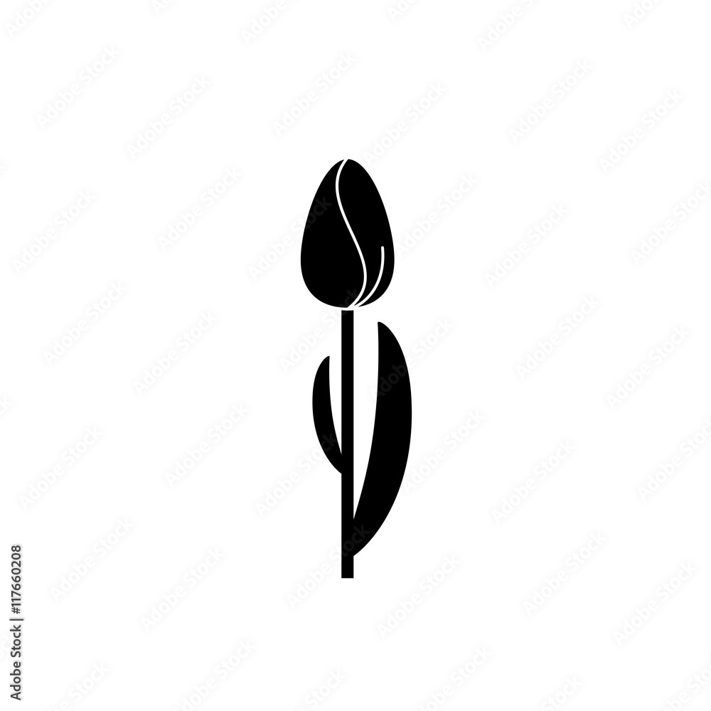 Decorative flower icon in flat style isolated Decorative flower icon in flat style isolated