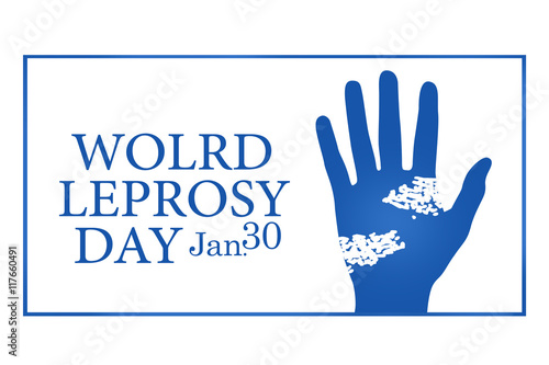 Fototapeta World leprosy day illustration
