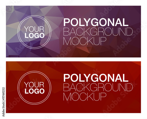 Horizontal polygonal banners