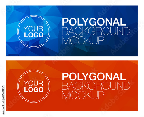 Horizontal polygonal banners