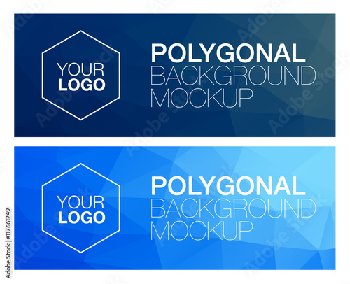 Horizontal polygonal banners