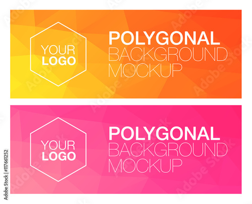 Horizontal polygonal banners