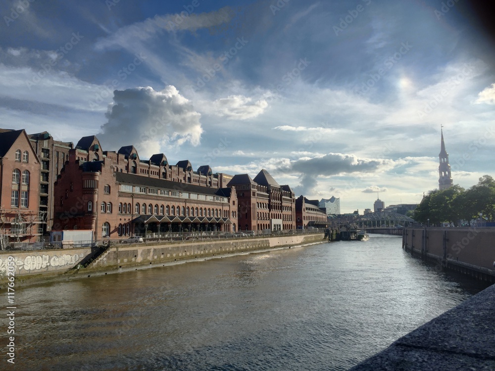 Obraz premium Häuser am Fleet