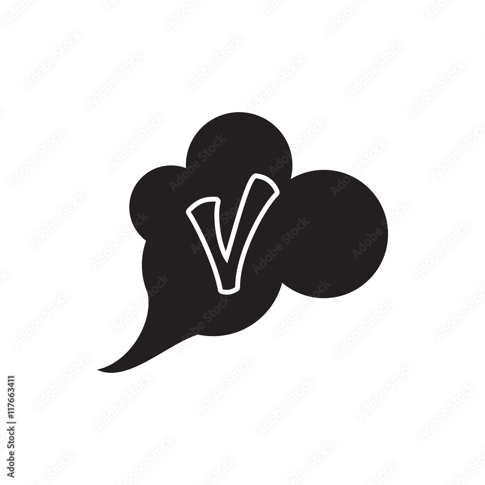 Checkmark in cloud icon in simple style isolated on white background. Click and choice symbol Checkmark in cloud icon in simple style isolated on white background. Click and choice symbol