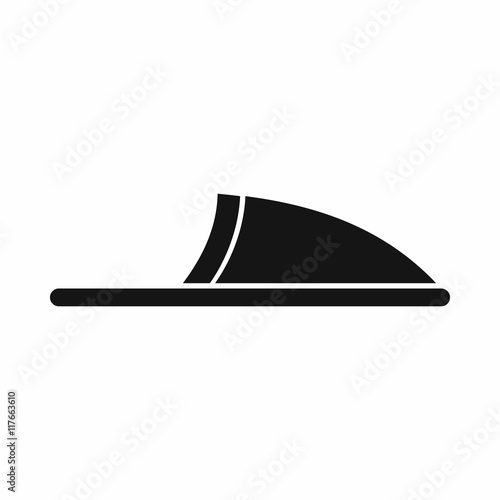 Slippers icon in simple style isolated on white background. Wear symbol