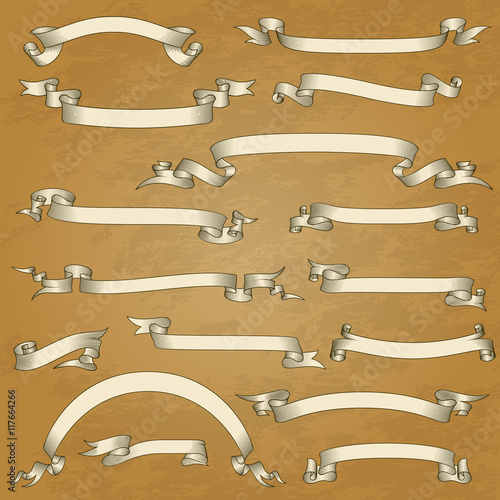 Vintage Swirl Ribbon Banner Set