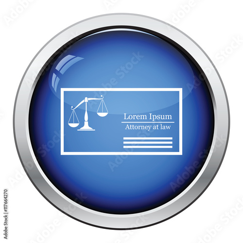 Lawyer business card icon