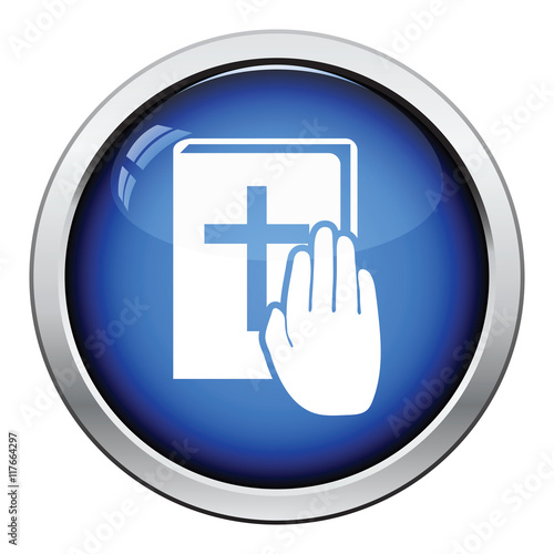 Hand on Bible icon