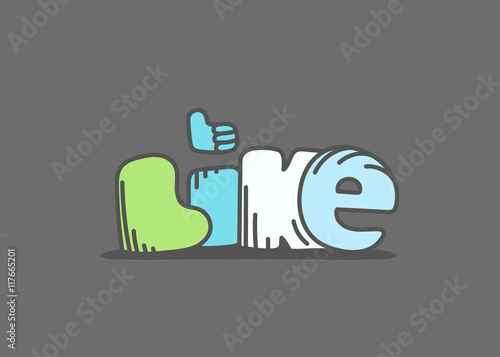 Color letters vector illustration