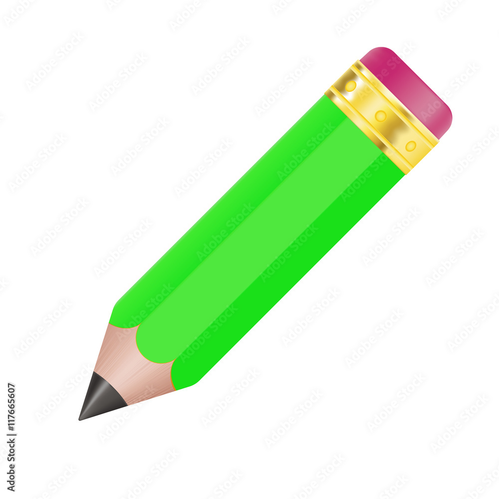 Green pencil eraser Green pencil eraser