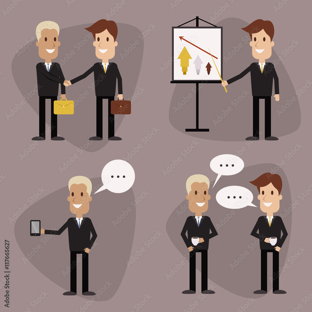 Vector businessmen set Vector businessmen set