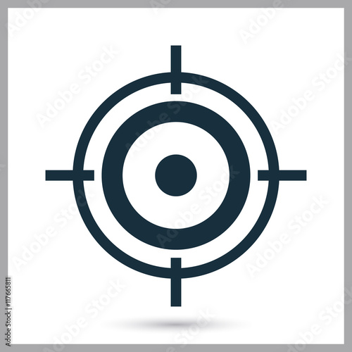 Target for biathlon icon on the background