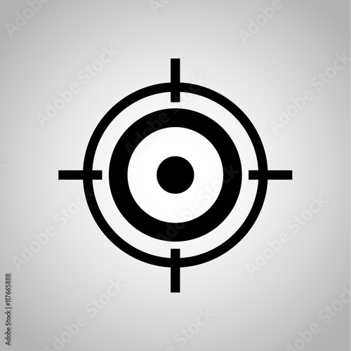 Target for biathlon icon on the background