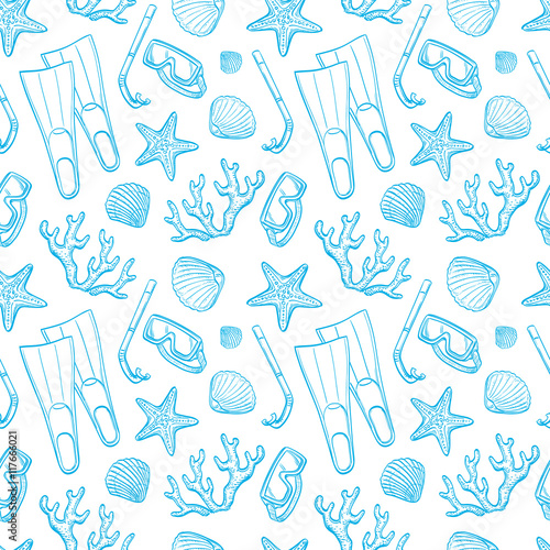 Summer seamless pattern.