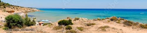 Fototapeta Naklejka Na Ścianę i Meble -  View on the beach of Pinus Village, Sardinia.