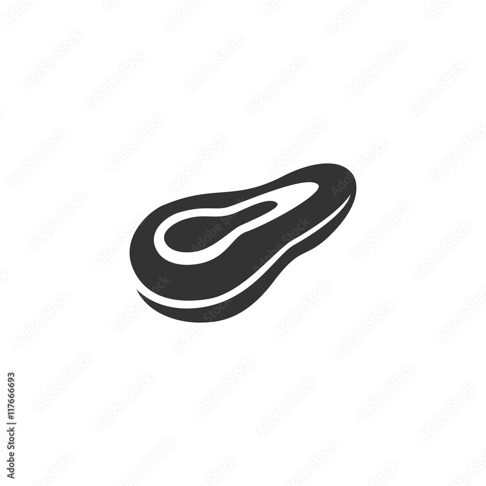 Vector Meat icon isolated on a white background Vector Meat icon isolated on a white background
