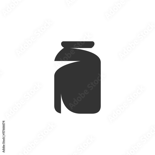 Vector Jar icon isolated on a white background
