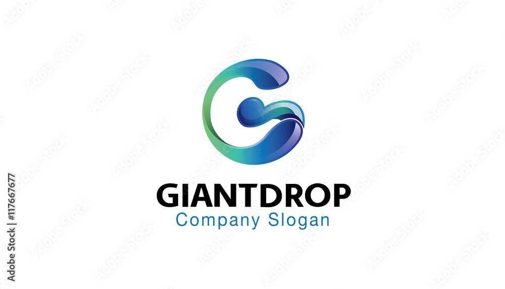 Giant Drop Logo Design Illustration Giant Drop Logo Design Illustration