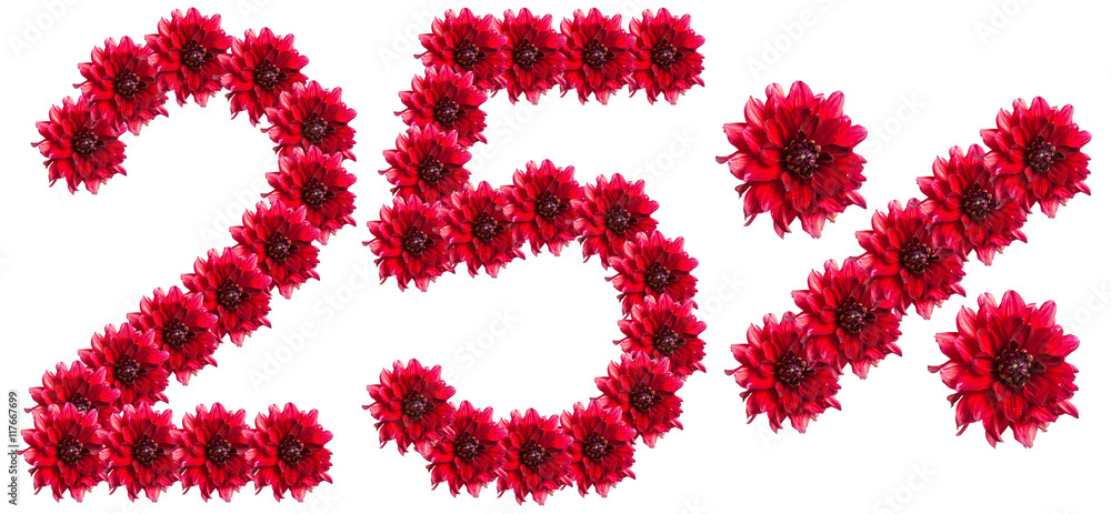 figures 25% of the letters written by flowers