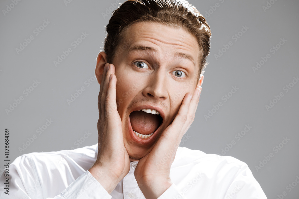 .Picture of funny caucasian man .Picture of funny caucasian man